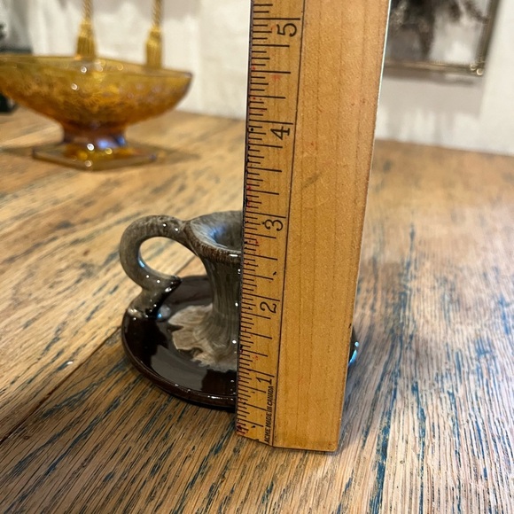 🤎EVANGELINE – Vintage Ceramic Candle Holder Brown & Cream – Canada 186 - Picture 9 of 9